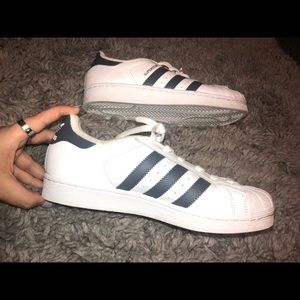 Gray and White Superstar Adidas **NEVER WORN**